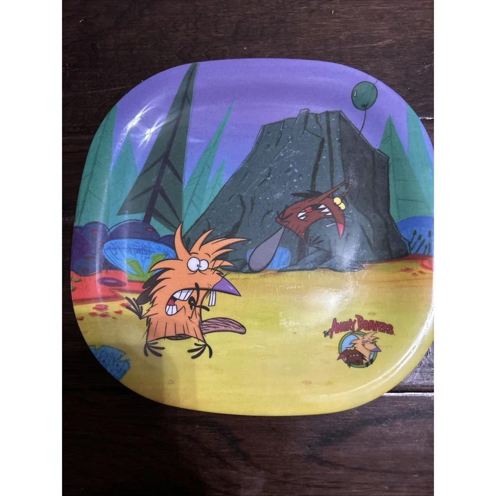 2017 Angry Beavers Dinner Plate Nick Box Exclusive Nickelodeon Plastic 8.5 in